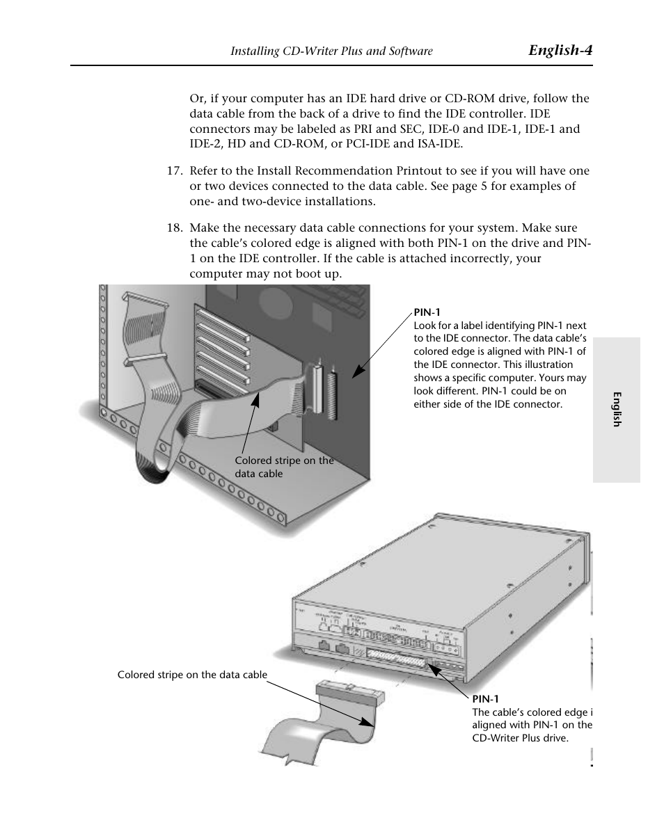 English-4 | HP Graveur de CD interne HP CD-Writer Plus 7570i User Manual | Page 36 / 46