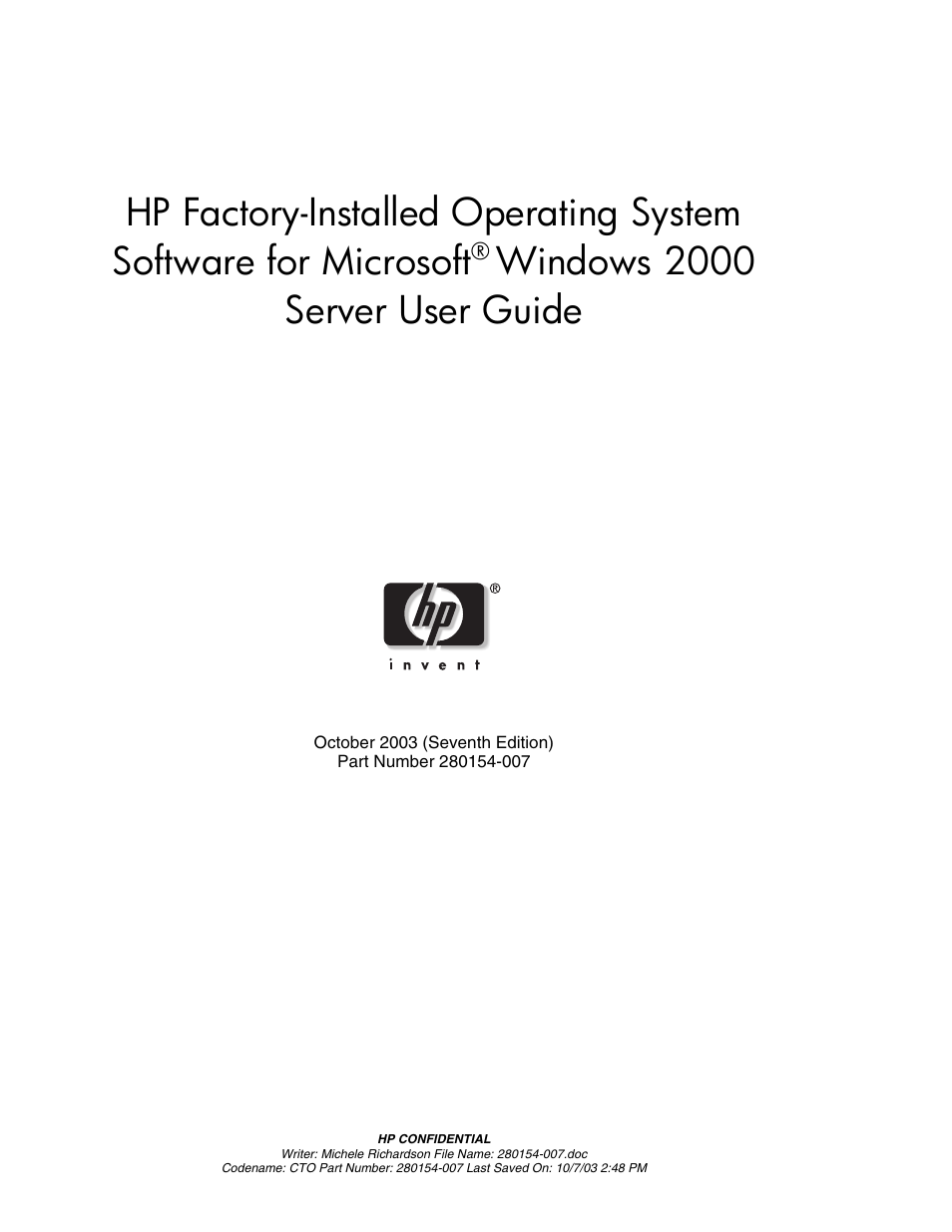 HP ProLiant BL10e G2 Server Blade User Manual | 30 pages