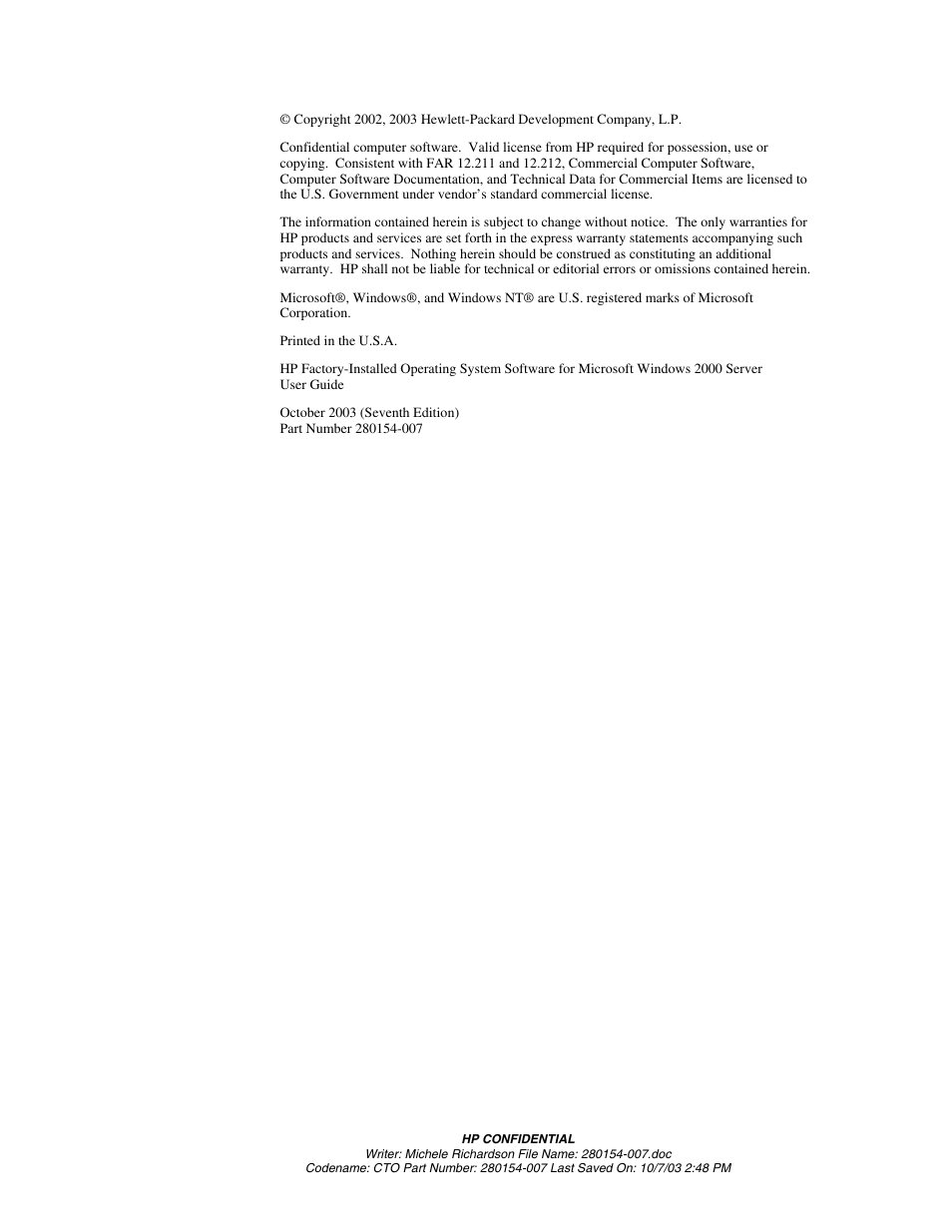 Notice | HP ProLiant BL10e G2 Server Blade User Manual | Page 2 / 30