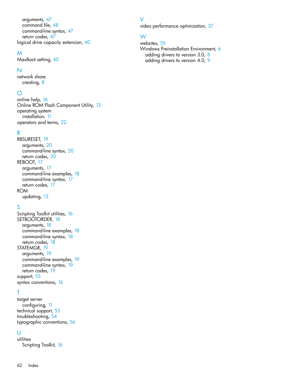 HP Scripting Toolkit for Windows 9.60 User Manual | Page 62 / 62