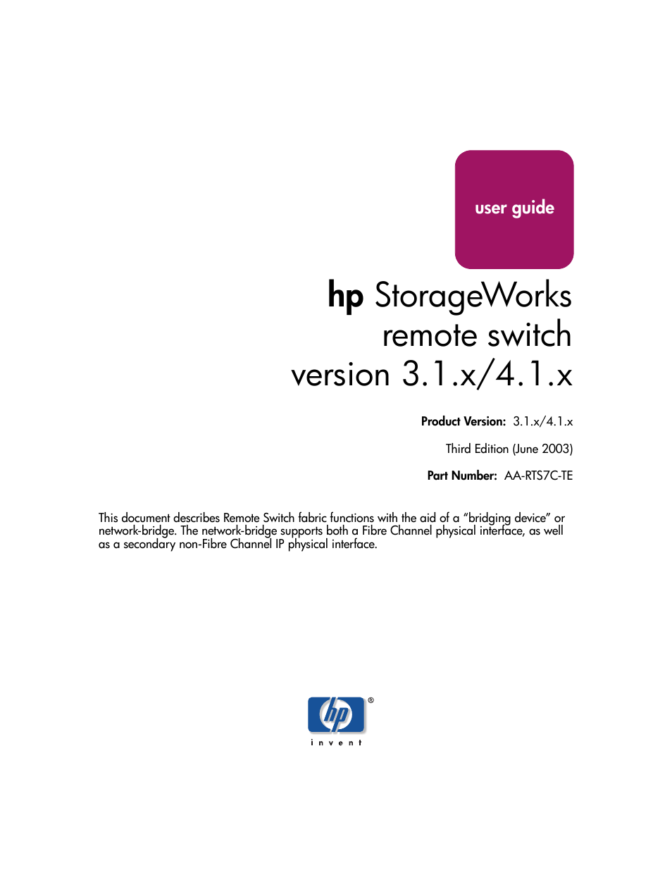 HP StorageWorks MSA 2.8 SAN Switch User Manual | 22 pages