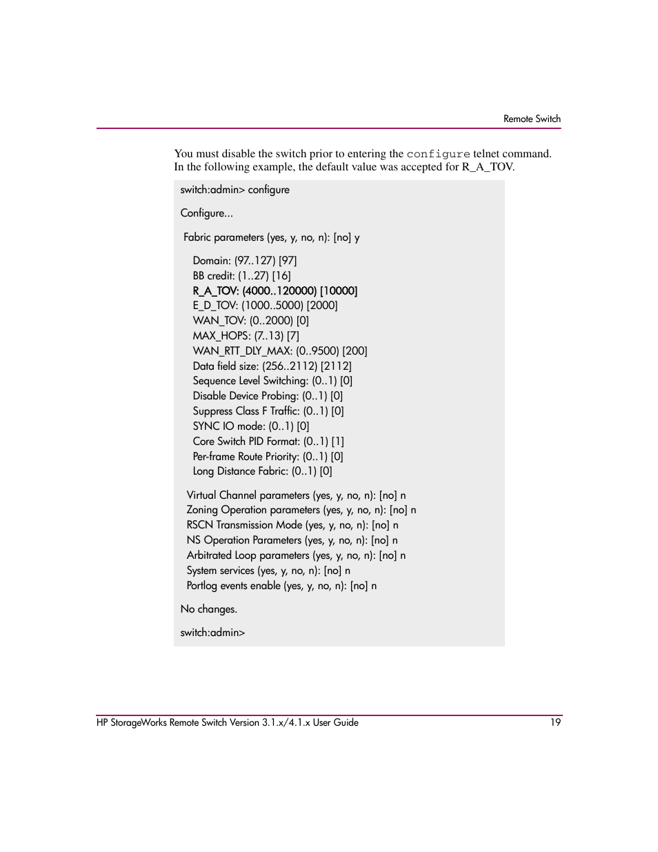 HP StorageWorks MSA 2.8 SAN Switch User Manual | Page 19 / 22