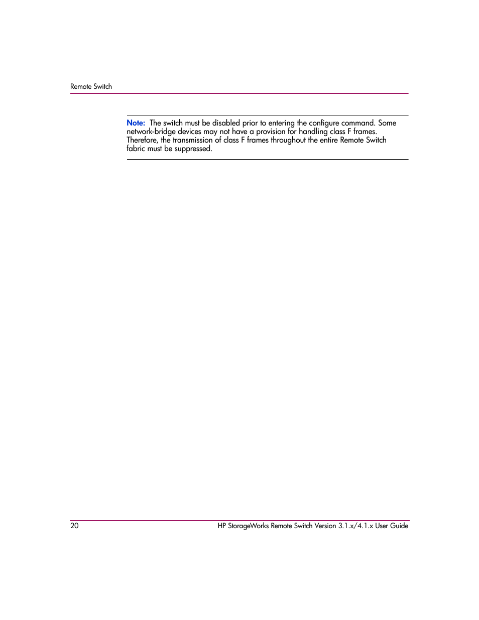 HP StorageWorks MSA 2.8 SAN Switch User Manual | Page 20 / 22