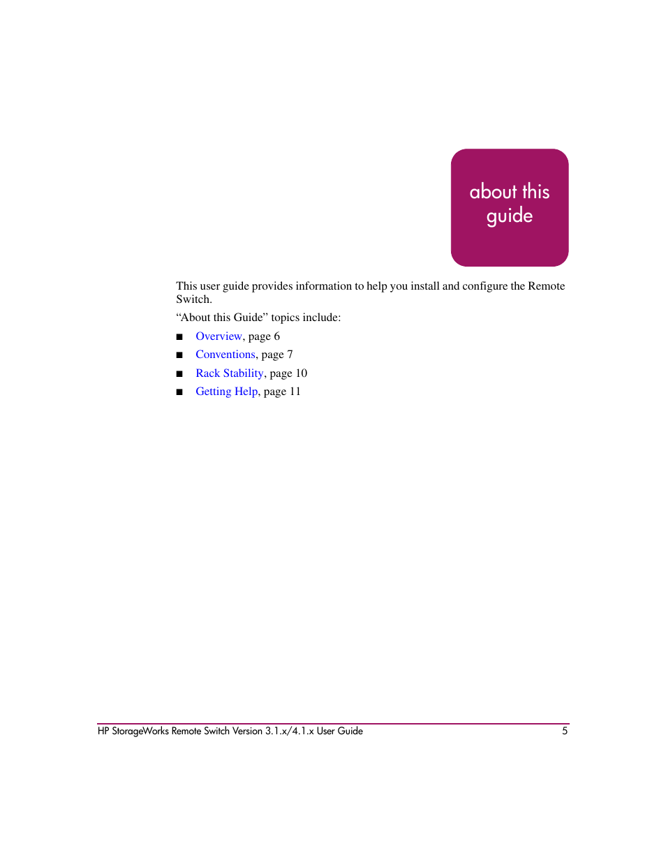 HP StorageWorks MSA 2.8 SAN Switch User Manual | Page 5 / 22