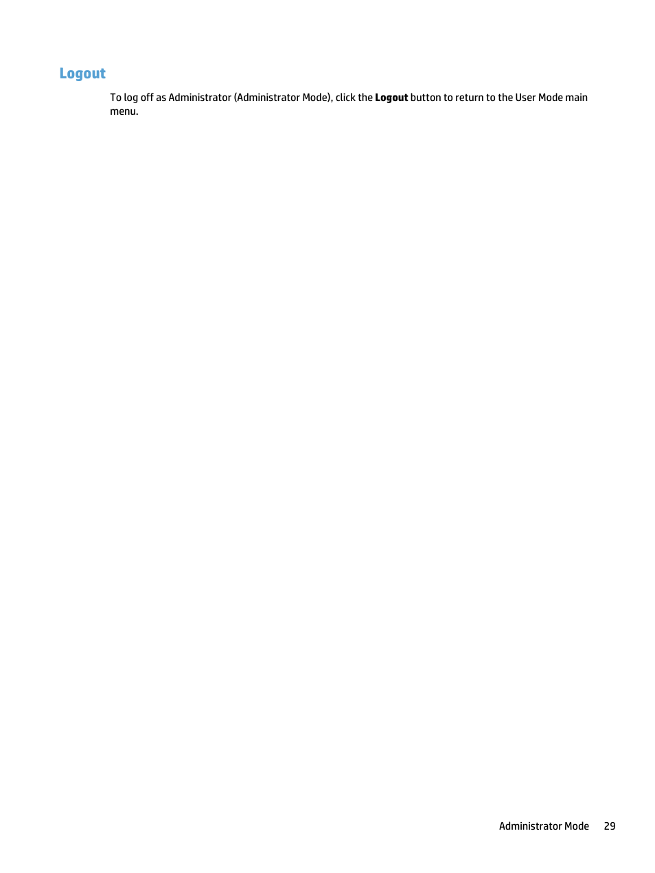 Logout | HP LD4730 47-inch Micro-Bezel Video Wall Display User Manual | Page 33 / 39
