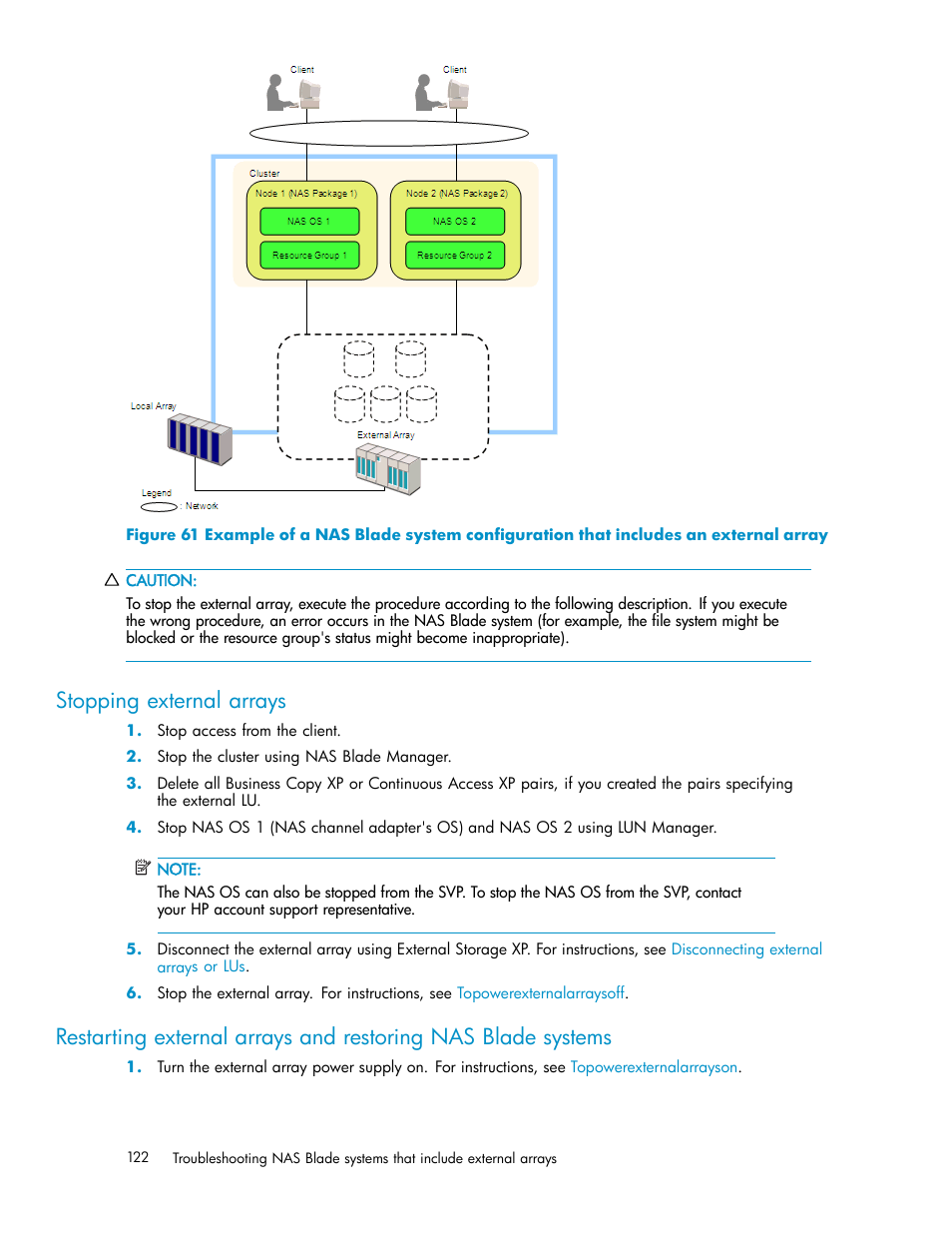 Stopping external arrays | HP XP Data Shredder Software User Manual | Page 122 / 176