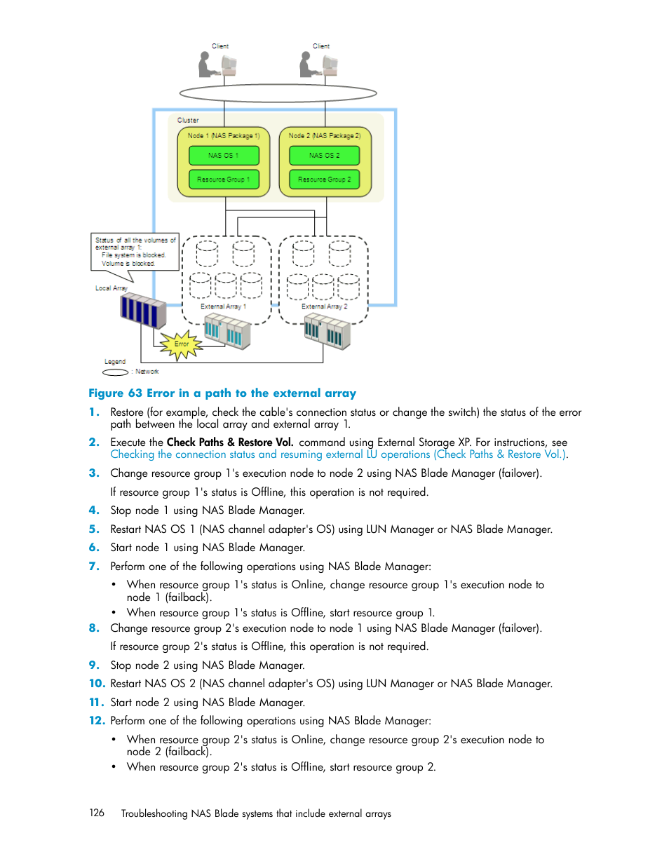 Error in a path to the external array, Figure 63 | HP XP Data Shredder Software User Manual | Page 126 / 176