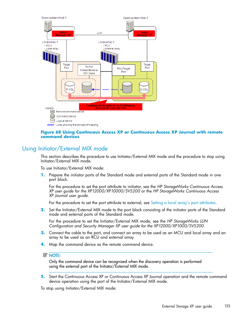 Using initiator/external mix mode | HP XP Data Shredder Software User Manual | Page 135 / 176