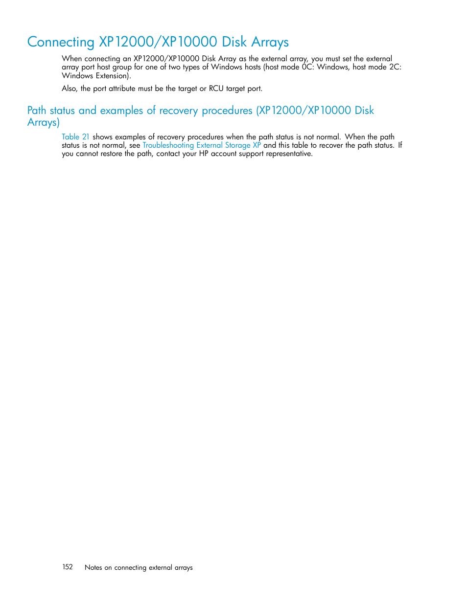 Connecting xp12000/xp10000 disk arrays | HP XP Data Shredder Software User Manual | Page 152 / 176