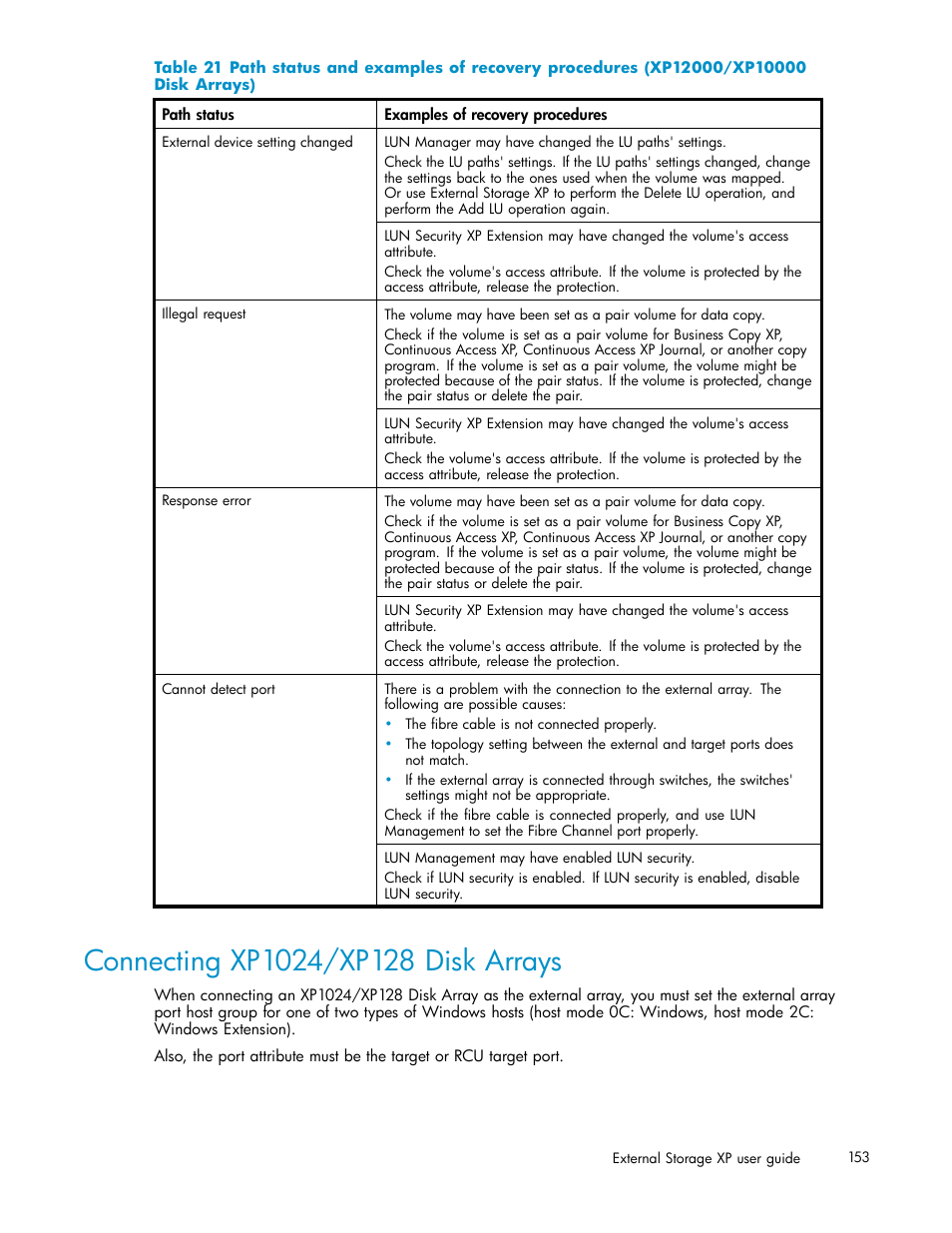 Connecting xp1024/xp128 disk arrays | HP XP Data Shredder Software User Manual | Page 153 / 176