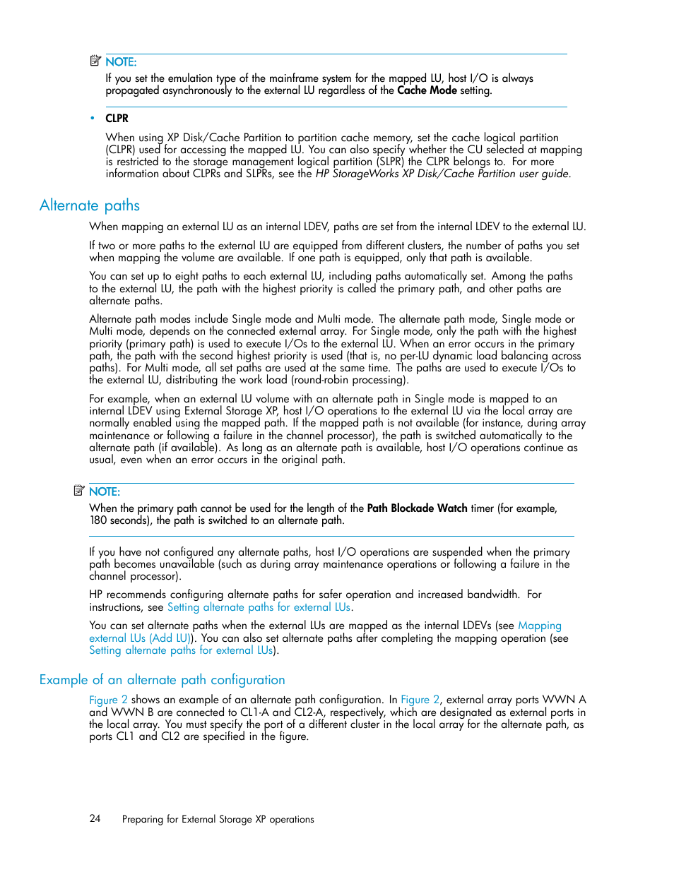 Alternate paths, Example of an alternate path configuration | HP XP Data Shredder Software User Manual | Page 24 / 176