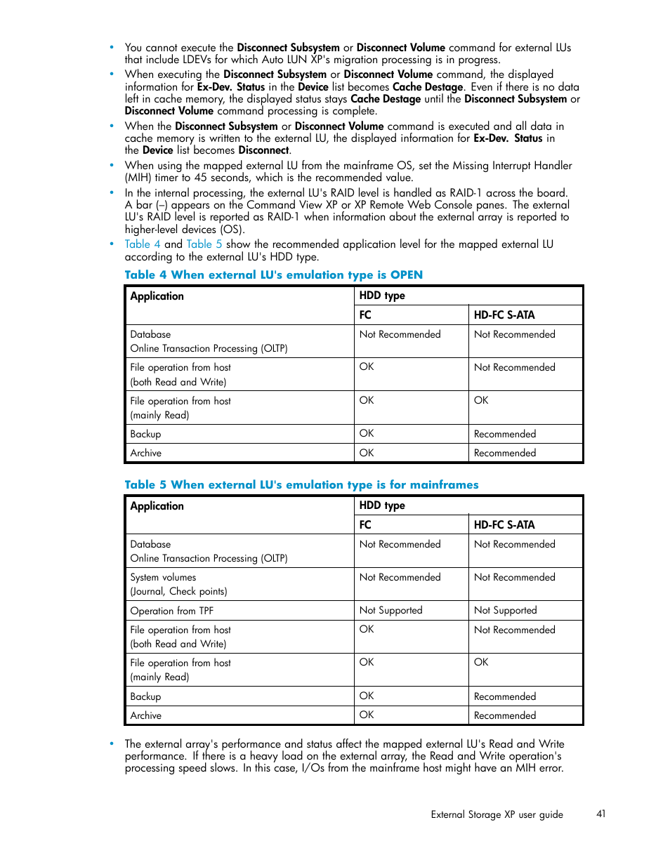 When external lu's emulation type is open | HP XP Data Shredder Software User Manual | Page 41 / 176
