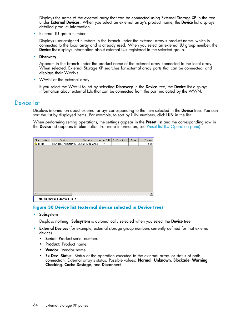 Device list | HP XP Data Shredder Software User Manual | Page 64 / 176