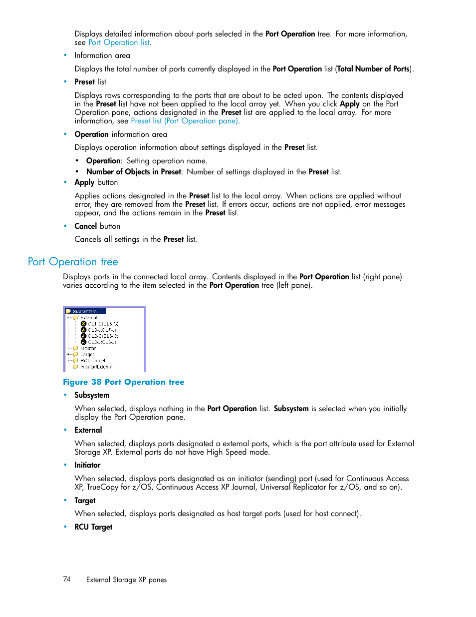 Port operation tree | HP XP Data Shredder Software User Manual | Page 74 / 176