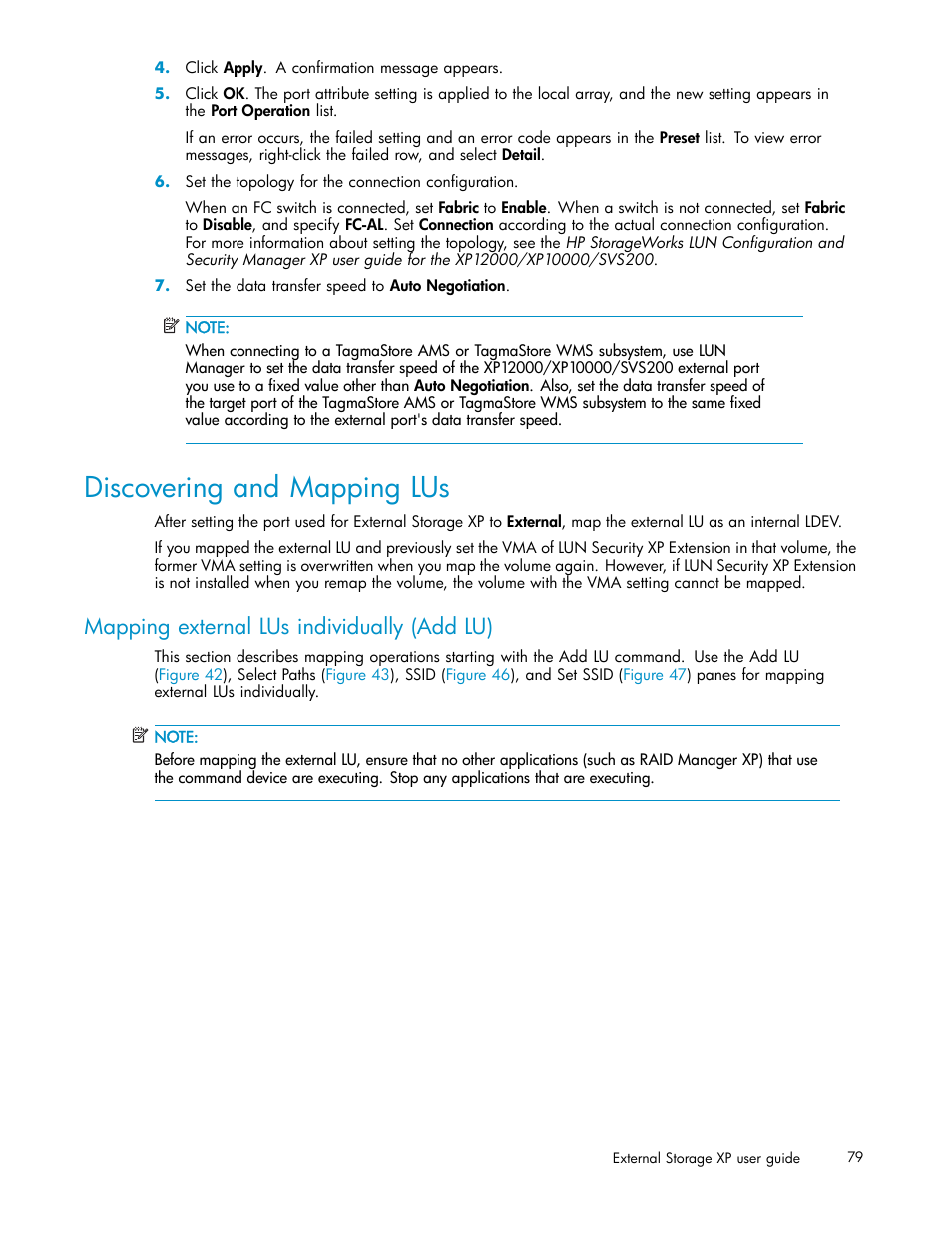 Discovering and mapping lus, Mapping external lus individually (add lu), Mapping external lus (add lu) | Mapping, External lus (add lu) | HP XP Data Shredder Software User Manual | Page 79 / 176
