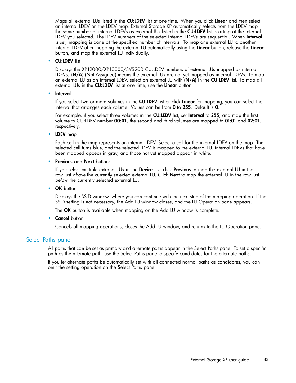 Select paths pane | HP XP Data Shredder Software User Manual | Page 83 / 176