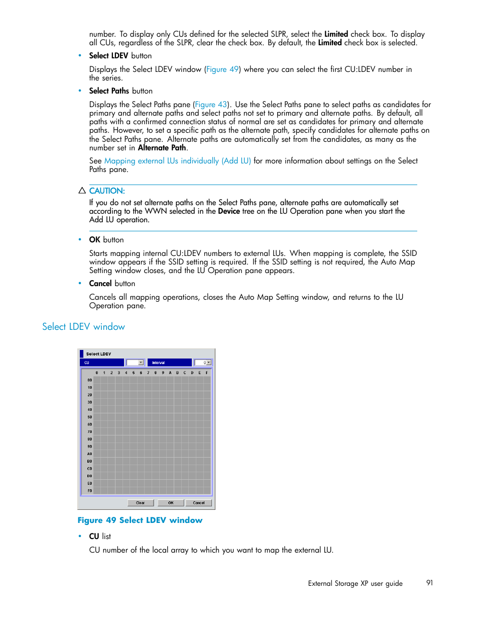 Select ldev window, Figure 49 | HP XP Data Shredder Software User Manual | Page 91 / 176