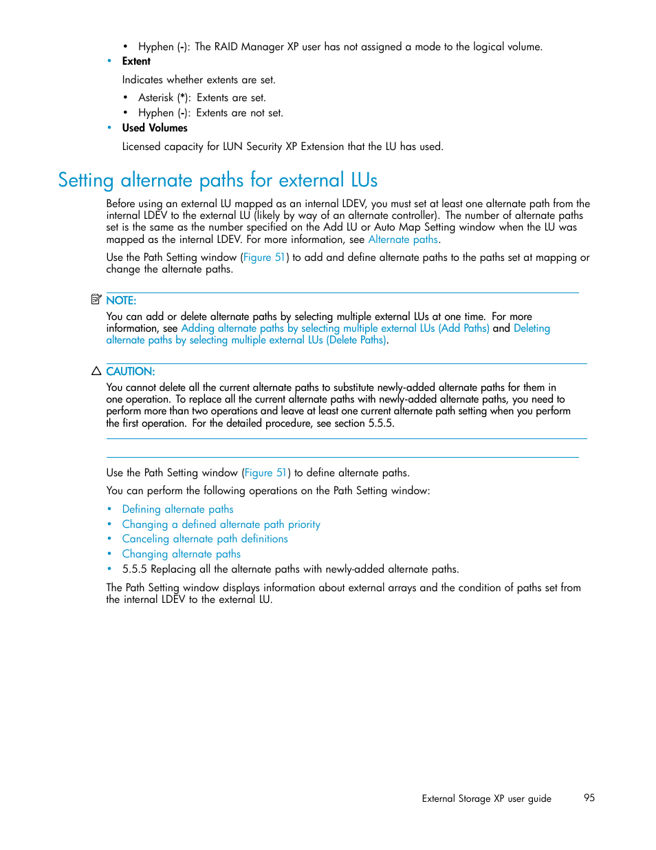 Setting alternate paths for external lus | HP XP Data Shredder Software User Manual | Page 95 / 176