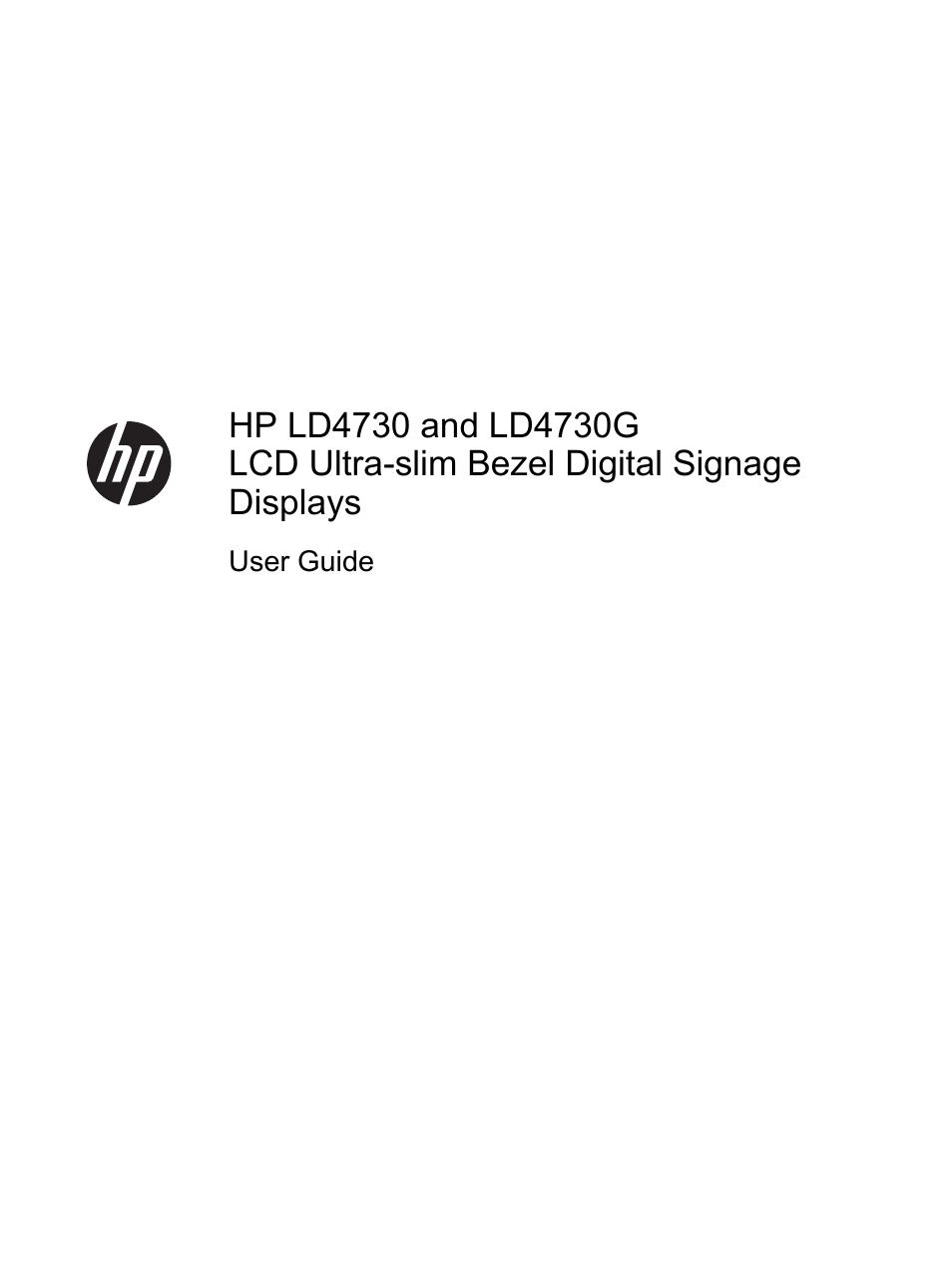 HP LD4730 47-inch Micro-Bezel Video Wall Display User Manual | 72 pages