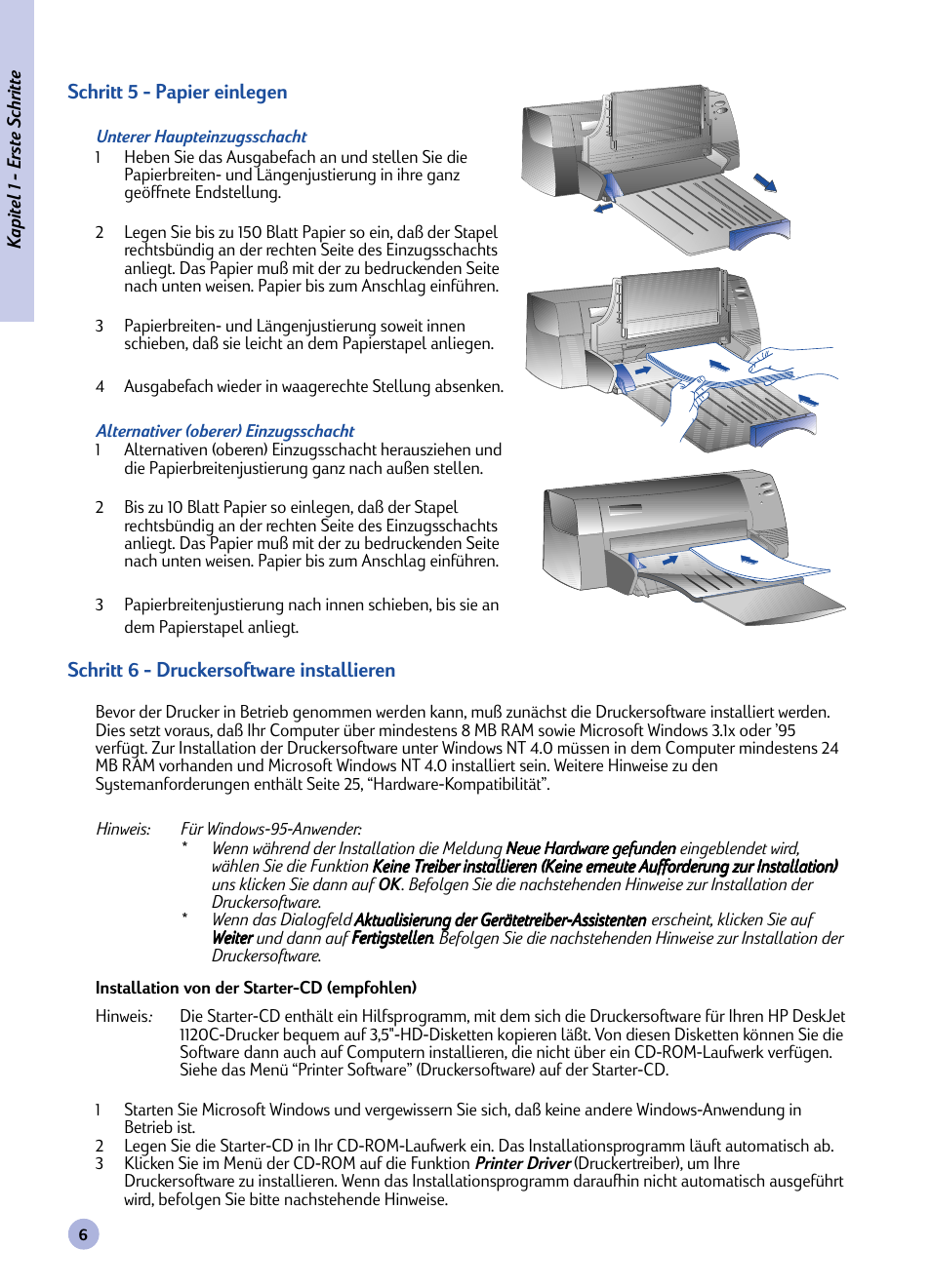 HP Imprimante HP Deskjet 1120cxi User Manual | Page 35 / 112