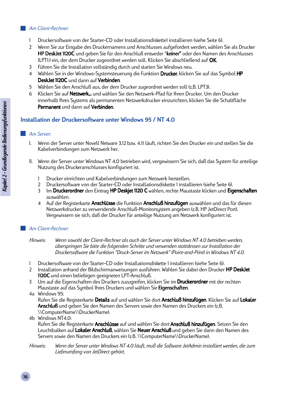 HP Imprimante HP Deskjet 1120cxi User Manual | Page 45 / 112