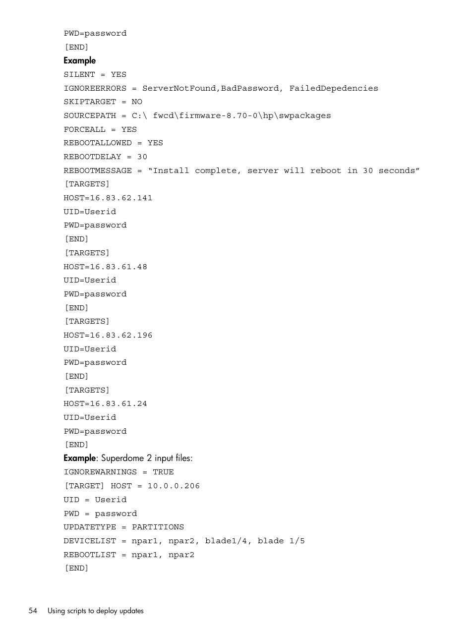 HP Smart Update Manager (User Guide) User Manual | Page 54 / 79