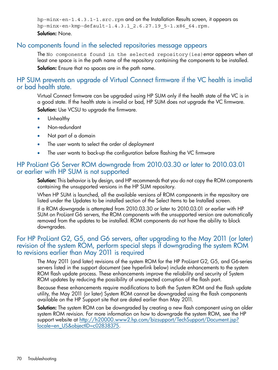 HP Smart Update Manager (User Guide) User Manual | Page 70 / 79