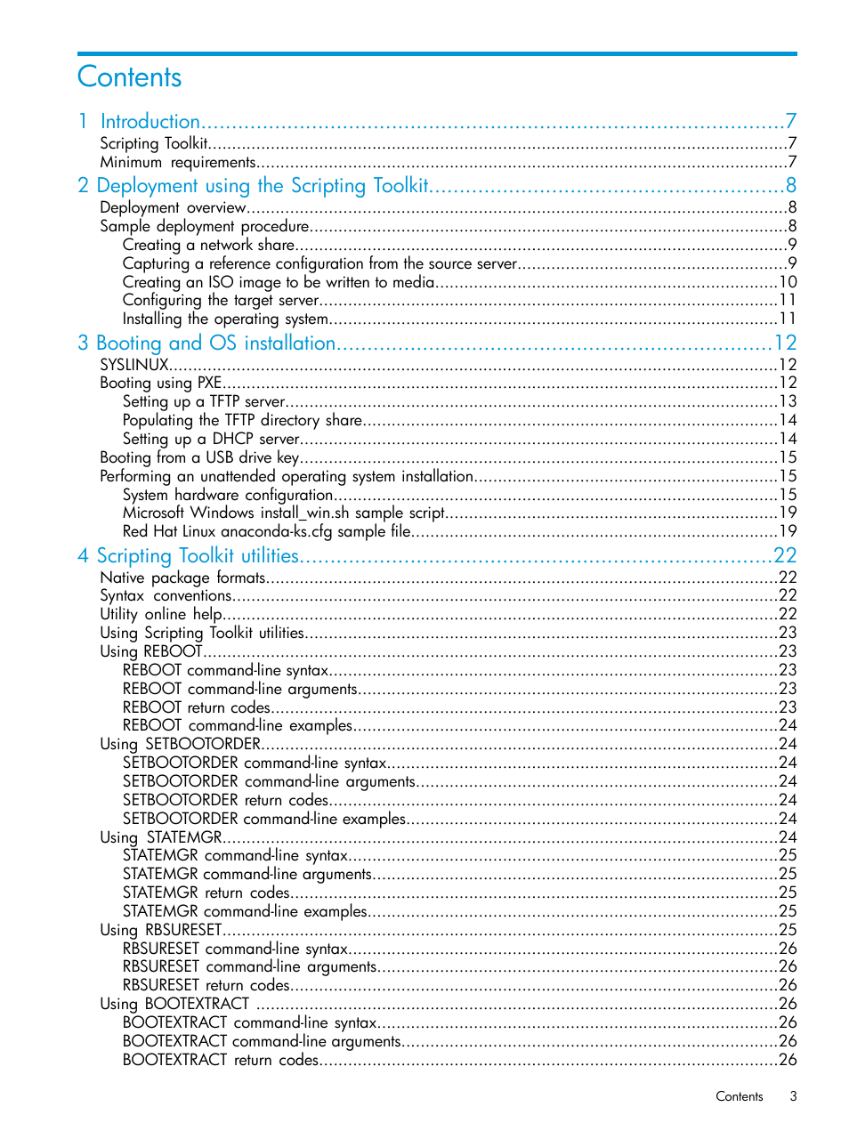 HP Scripting Toolkit for Linux 9.50 User Manual | Page 3 / 68