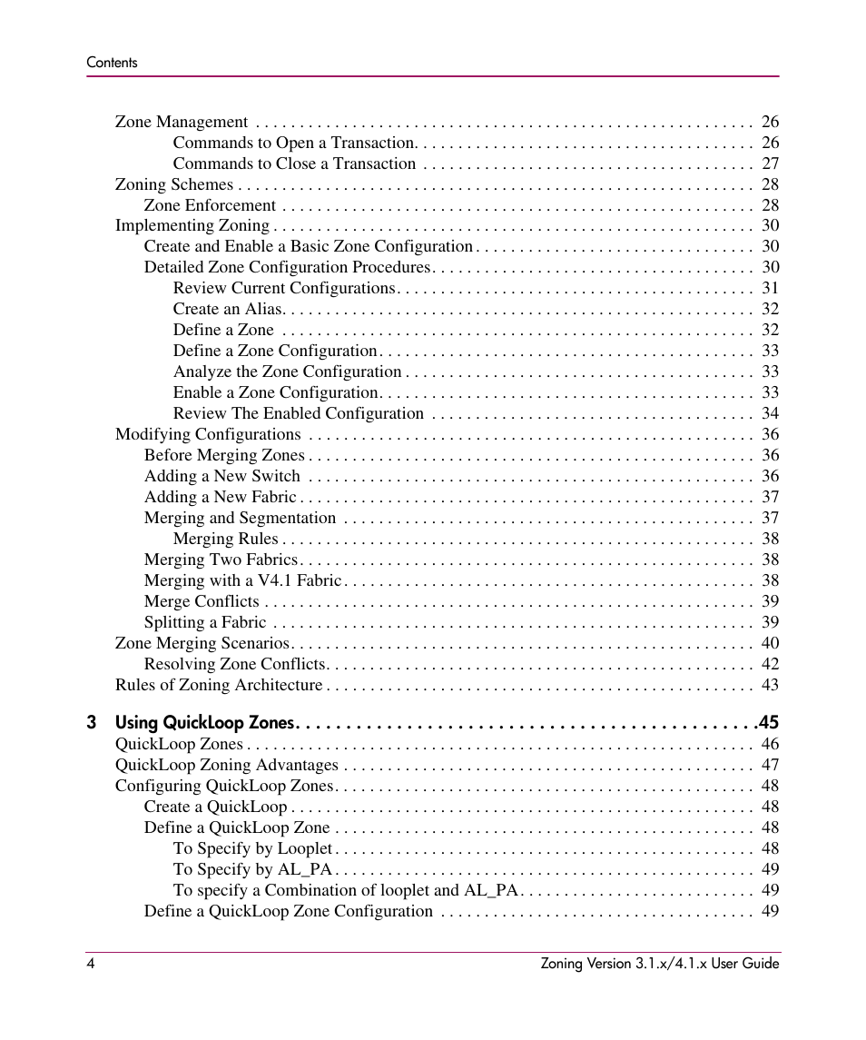 HP StorageWorks MSA 2.8 SAN Switch User Manual | Page 4 / 104