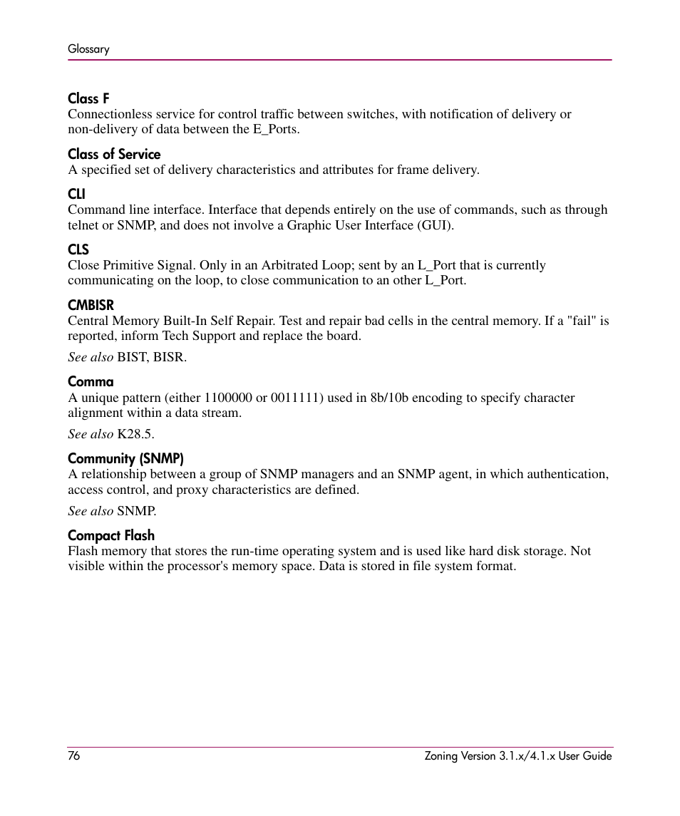 HP StorageWorks MSA 2.8 SAN Switch User Manual | Page 76 / 104