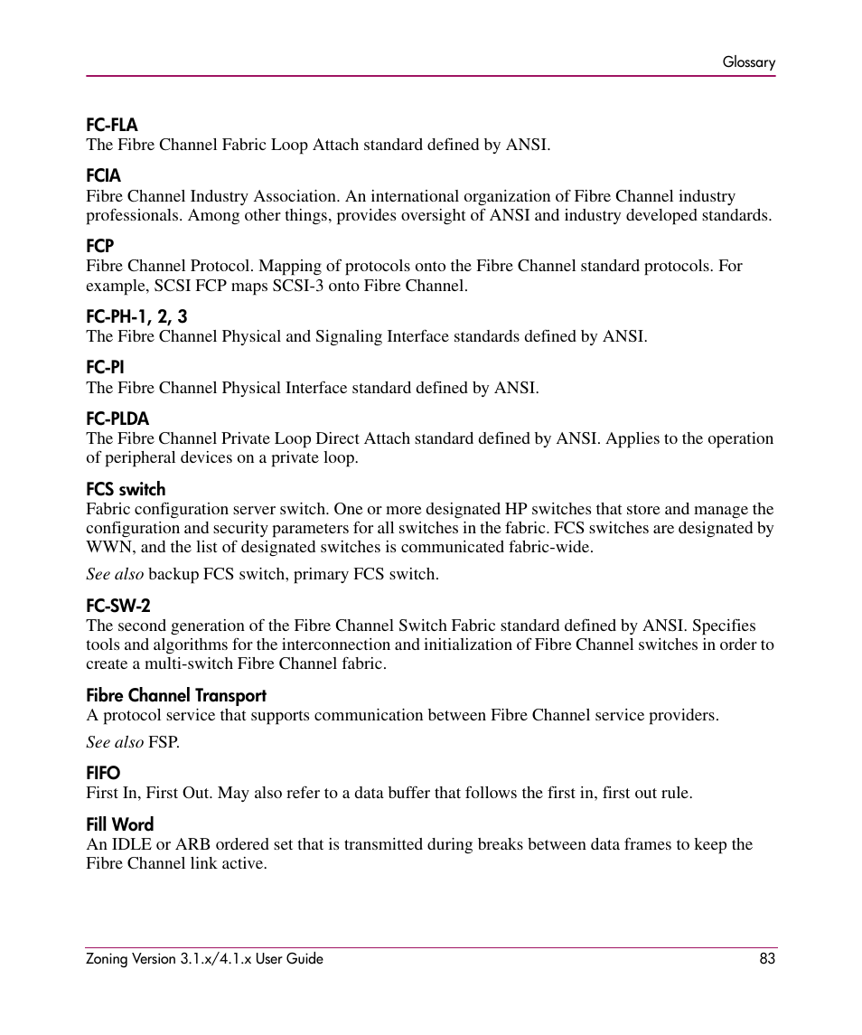 HP StorageWorks MSA 2.8 SAN Switch User Manual | Page 83 / 104