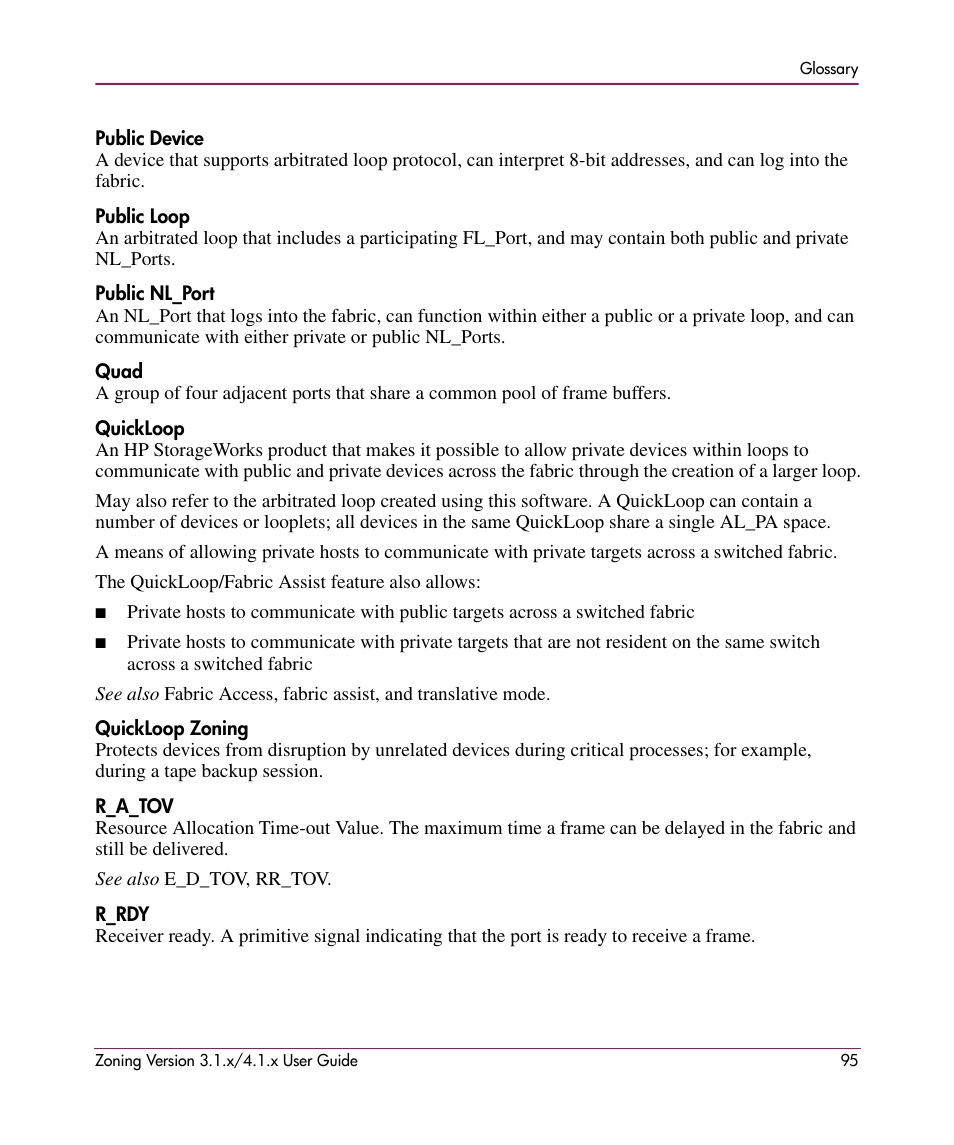 HP StorageWorks MSA 2.8 SAN Switch User Manual | Page 95 / 104