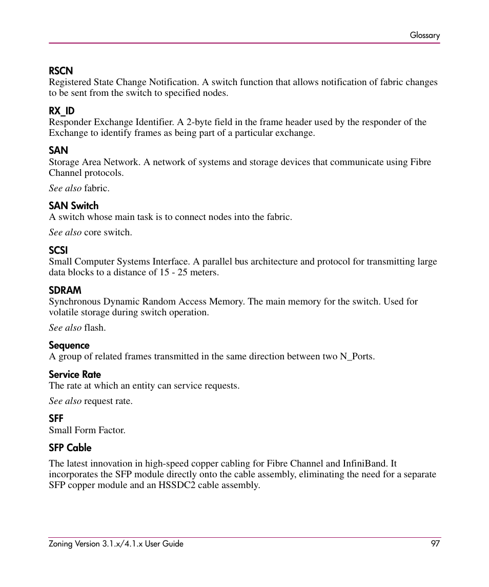 HP StorageWorks MSA 2.8 SAN Switch User Manual | Page 97 / 104
