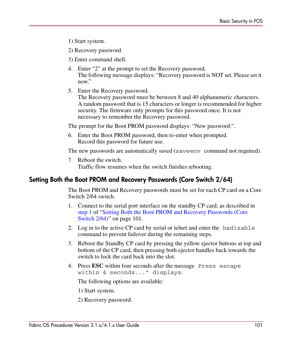 HP StorageWorks MSA 2.8 SAN Switch User Manual | Page 101 / 270