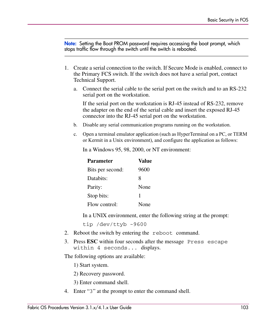 HP StorageWorks MSA 2.8 SAN Switch User Manual | Page 103 / 270