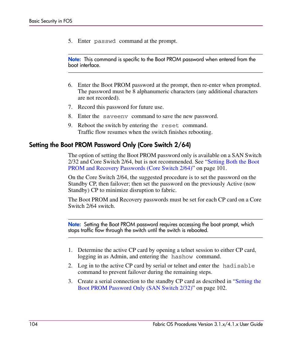 HP StorageWorks MSA 2.8 SAN Switch User Manual | Page 104 / 270