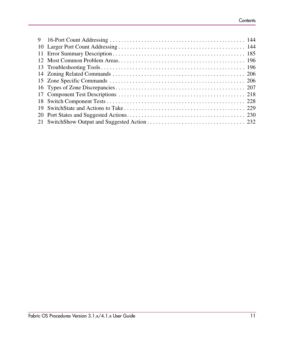 HP StorageWorks MSA 2.8 SAN Switch User Manual | Page 11 / 270