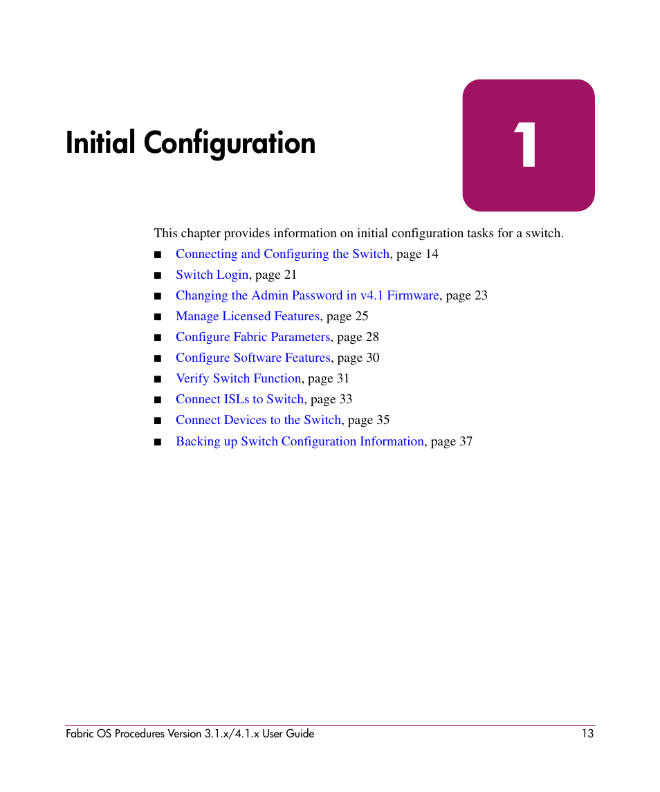 HP StorageWorks MSA 2.8 SAN Switch User Manual | Page 13 / 270