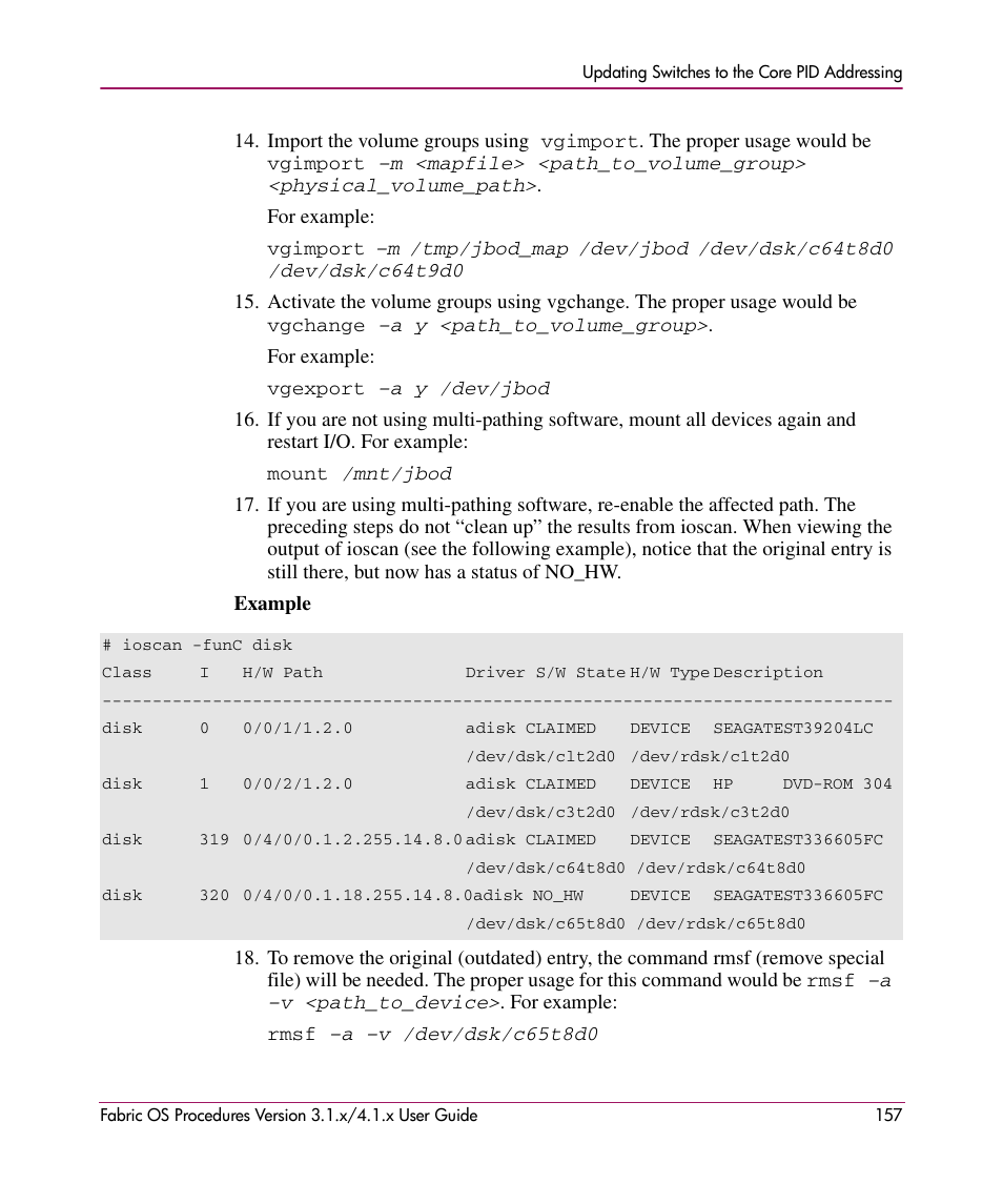 HP StorageWorks MSA 2.8 SAN Switch User Manual | Page 157 / 270