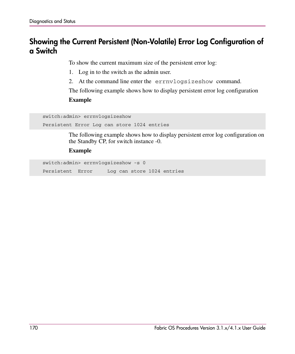 HP StorageWorks MSA 2.8 SAN Switch User Manual | Page 170 / 270