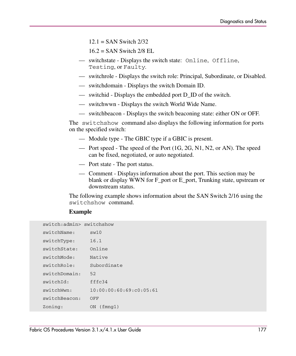 HP StorageWorks MSA 2.8 SAN Switch User Manual | Page 177 / 270