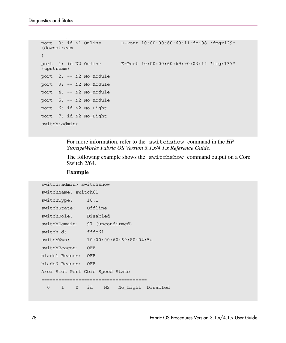 HP StorageWorks MSA 2.8 SAN Switch User Manual | Page 178 / 270