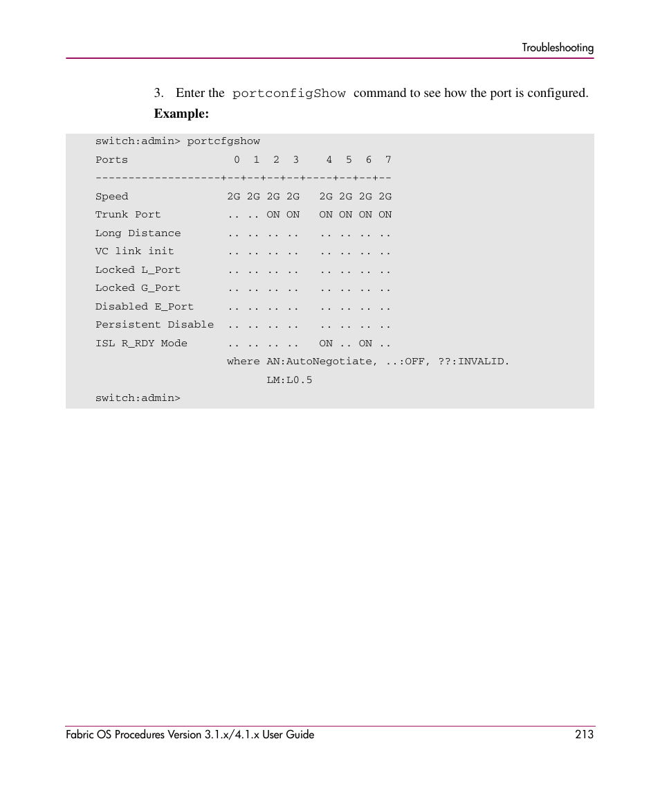 HP StorageWorks MSA 2.8 SAN Switch User Manual | Page 213 / 270