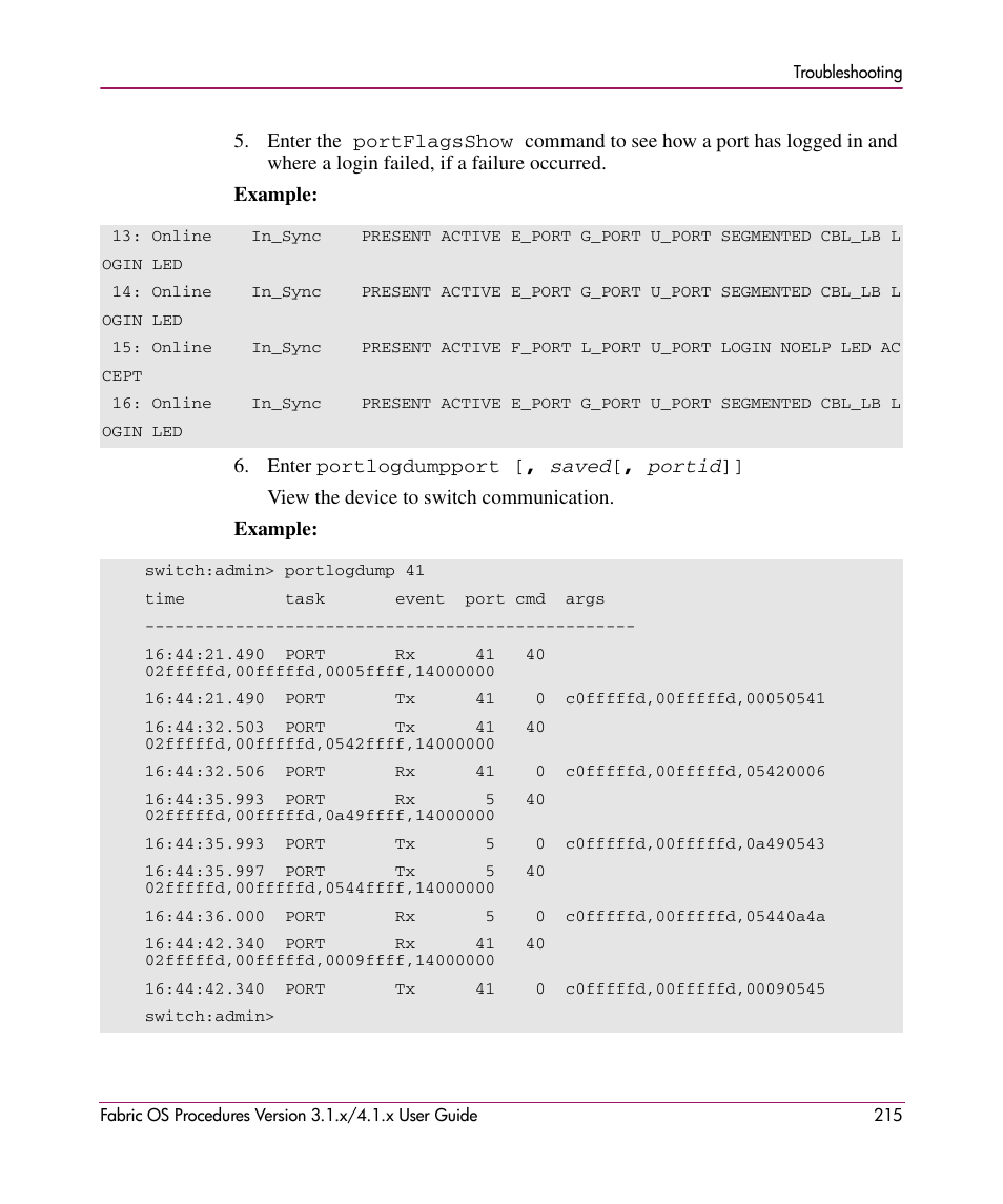 HP StorageWorks MSA 2.8 SAN Switch User Manual | Page 215 / 270