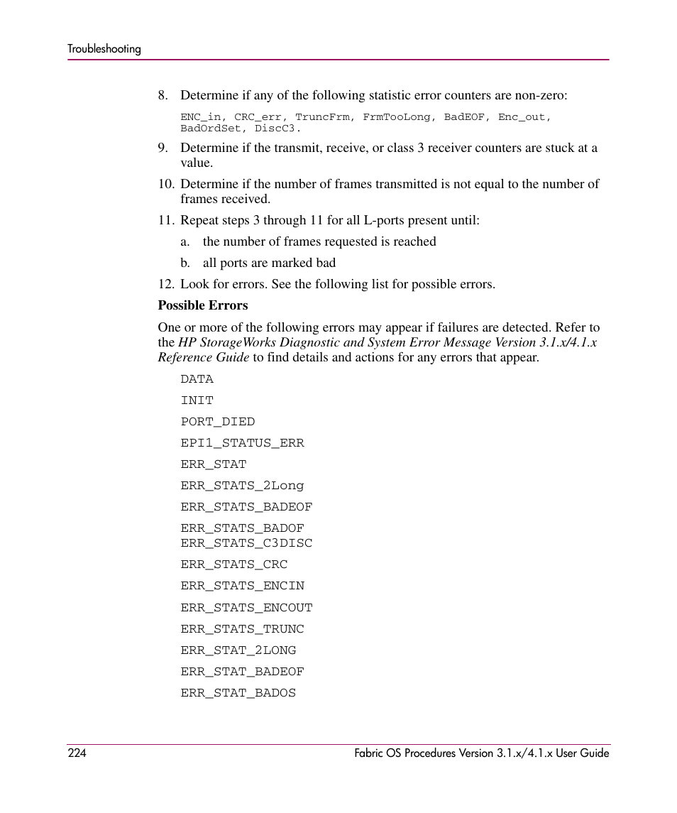 HP StorageWorks MSA 2.8 SAN Switch User Manual | Page 224 / 270