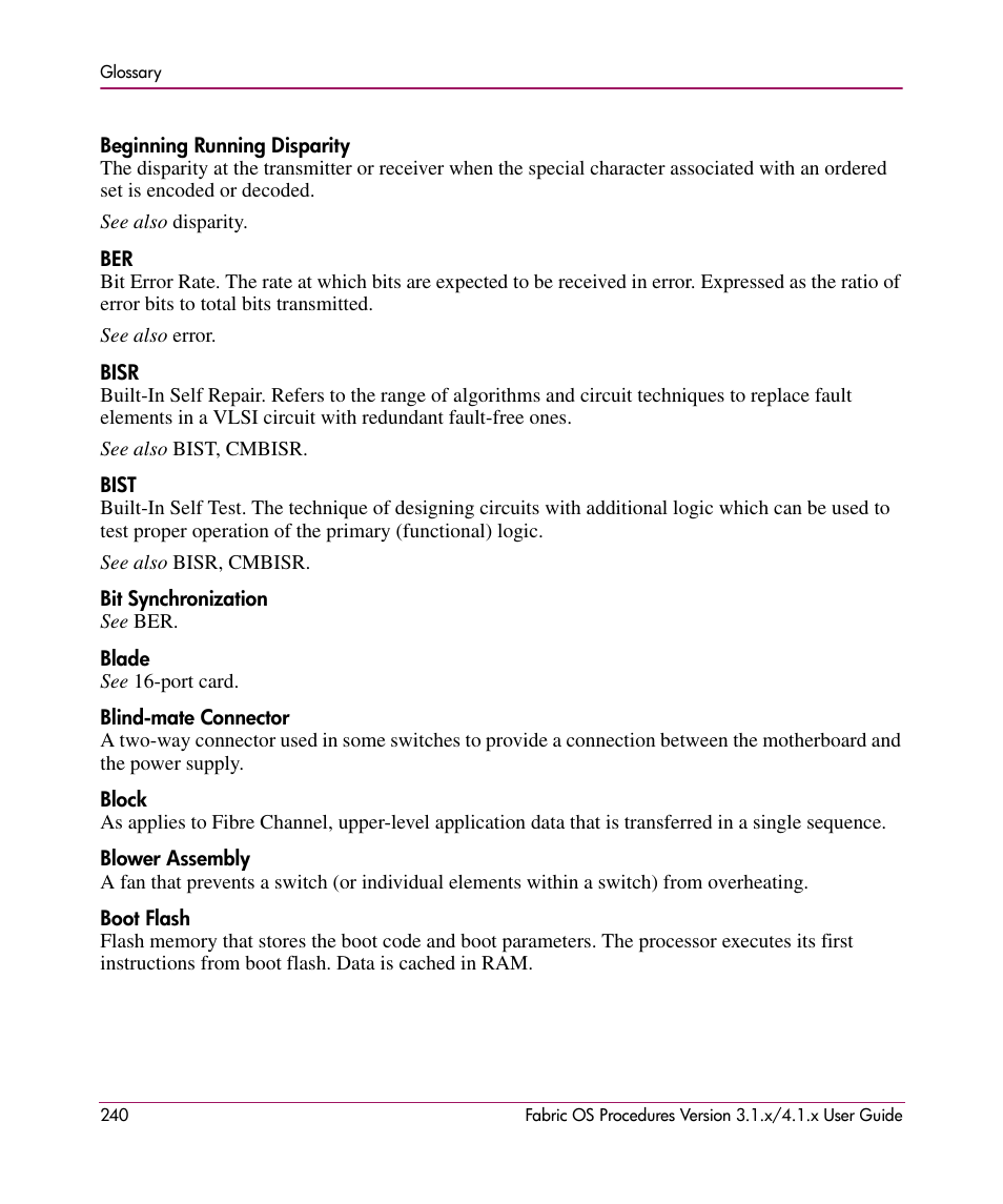 HP StorageWorks MSA 2.8 SAN Switch User Manual | Page 240 / 270