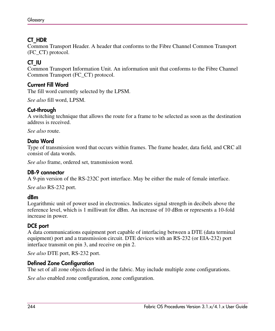 HP StorageWorks MSA 2.8 SAN Switch User Manual | Page 244 / 270