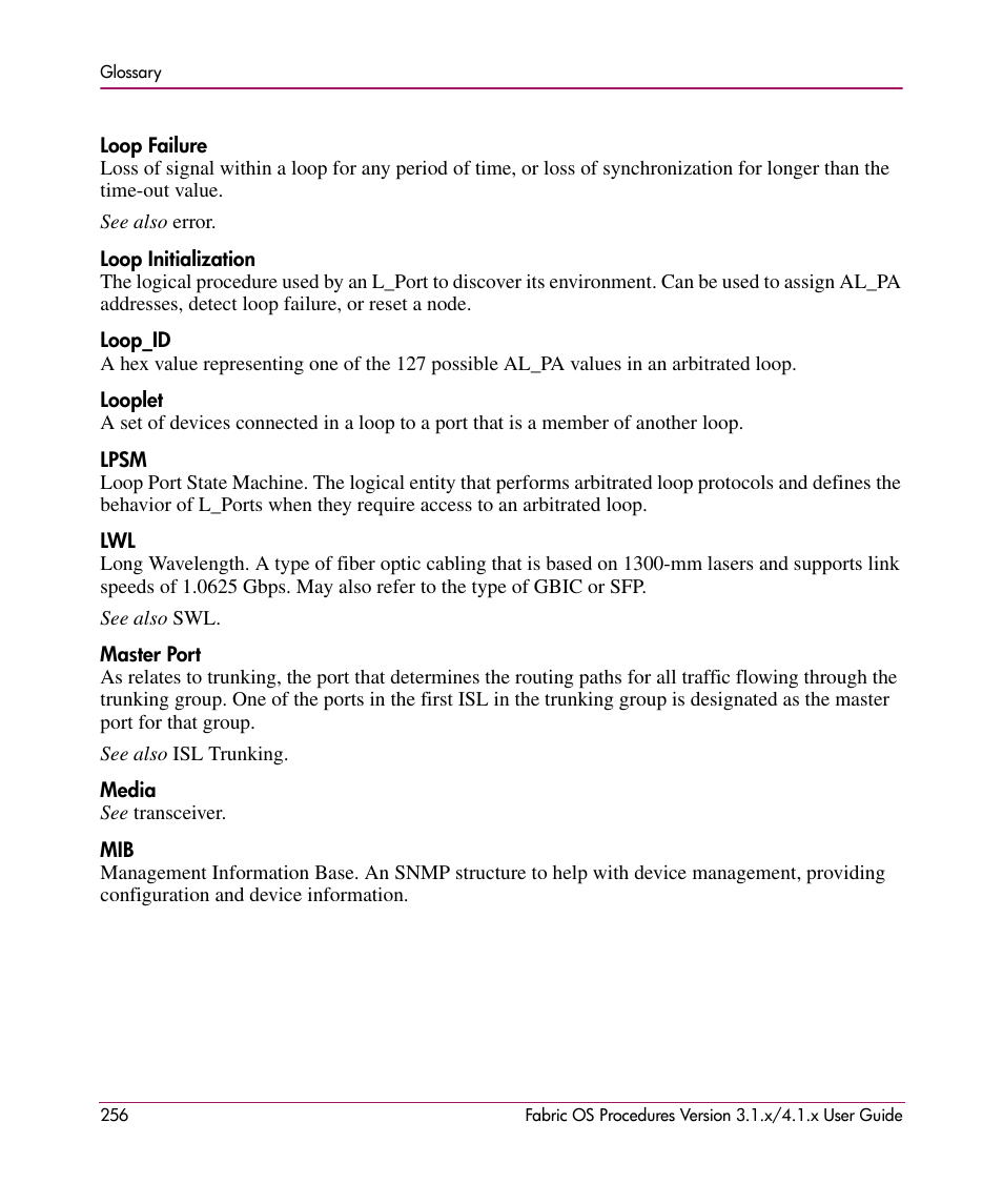 HP StorageWorks MSA 2.8 SAN Switch User Manual | Page 256 / 270