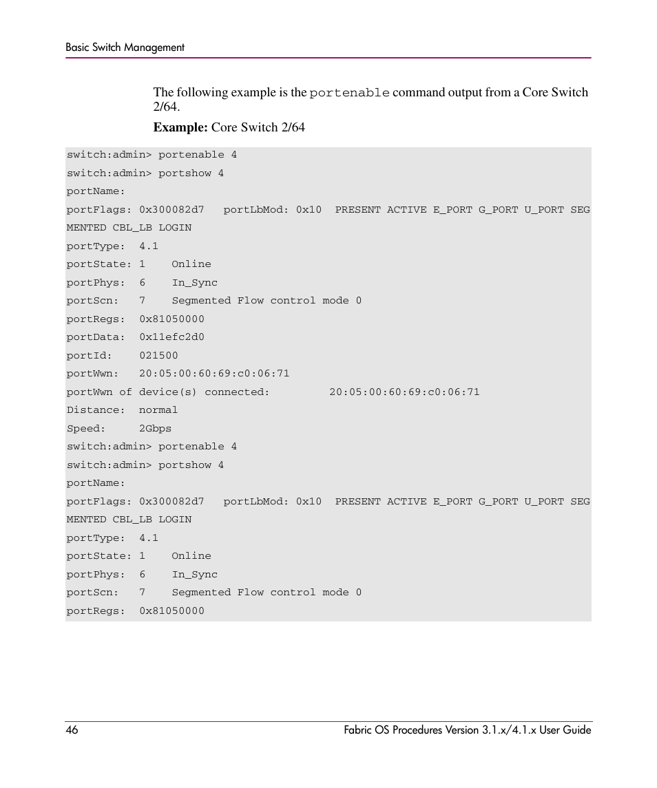 HP StorageWorks MSA 2.8 SAN Switch User Manual | Page 46 / 270