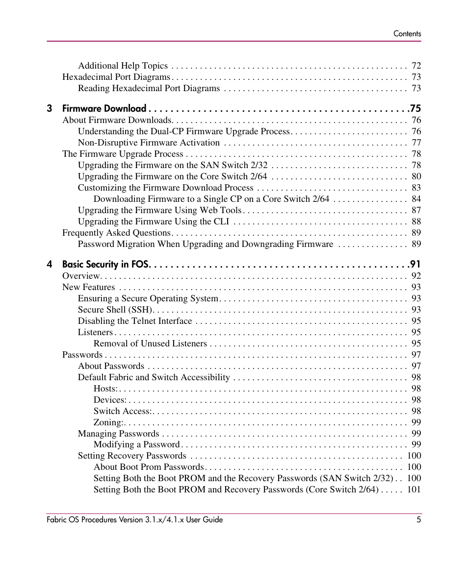 HP StorageWorks MSA 2.8 SAN Switch User Manual | Page 5 / 270